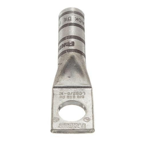 Panduit LCB2/0-12-X Tin-Plated Copper Compression Lug, 1-Hole, Standard Barrel