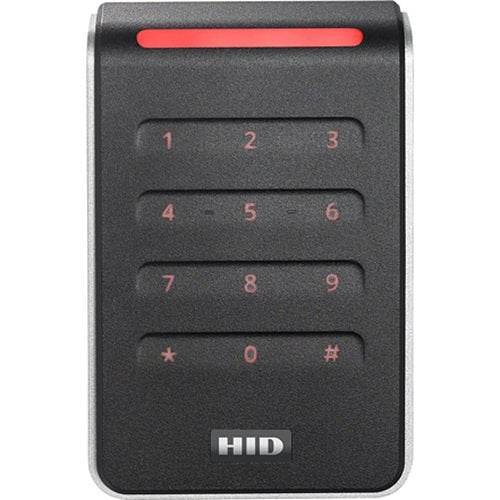 HID 40KTKS-01-000000 HID 40KTKS-01 Signo 40K Wall Mount Contactless Smartcard Keypad Reader, Seos Profile, OSDP/Wiegand, Terminal, Mobile Ready, Black with Silver Trim (Replaces RK40, RPK40)