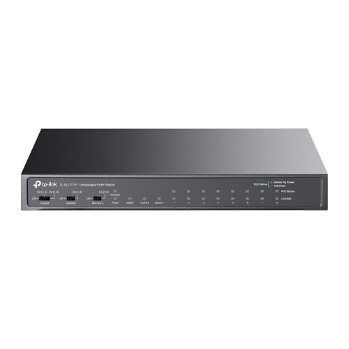 TP-Link TL-SL1311P 8-Port 10/100Mbps + 3-Port Gigabit Desktop Switch with 8-Port PoE+, 65W Budget