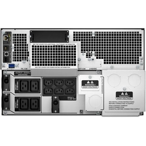 APC SRT8KRMXLT-IEC Smart-UPS On-Line, Rackmount 6U, 208V, Network Card plus SmartSlot, Extended runtime, with Rail Kit