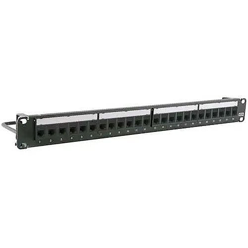 Hubbell HPJ6A24 CAT6A Jack Panel with Cobra-Lock Termination, 24-Pack, Black Image of 40-HPJ6A24