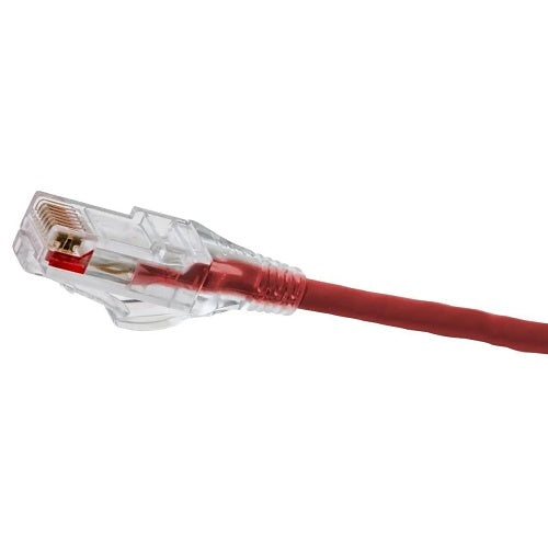 Hubbell HCL6R10 CAT6 Patch Wired, 10\', Slim, Low OD, Red
