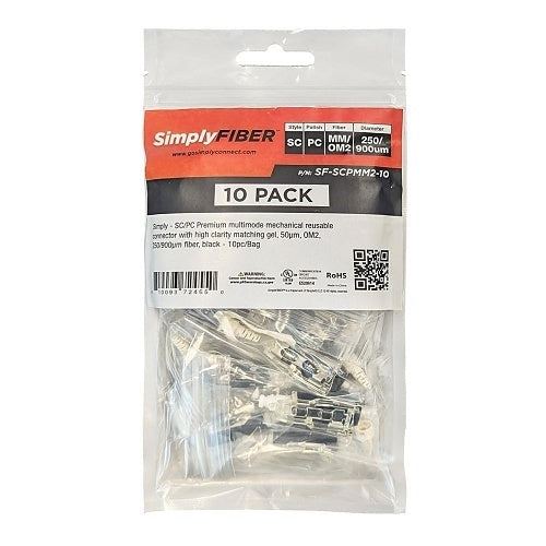 SimplyFIBER SF-SCPMM2-10 Mechanical Connector, SC/PC, Multimode