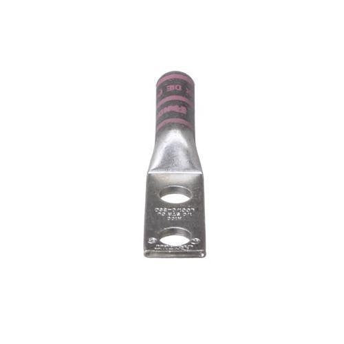 Panduit LCC1/0-38D-X Compression Connector Lug, 2-Hole, 1/0AWG, Copper