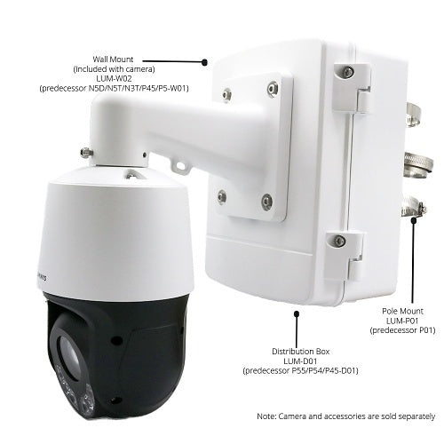 Luminys P44-8DB25 8MP Outdoor IP 25x LumiDeterrent PTZ Dome Camera, White