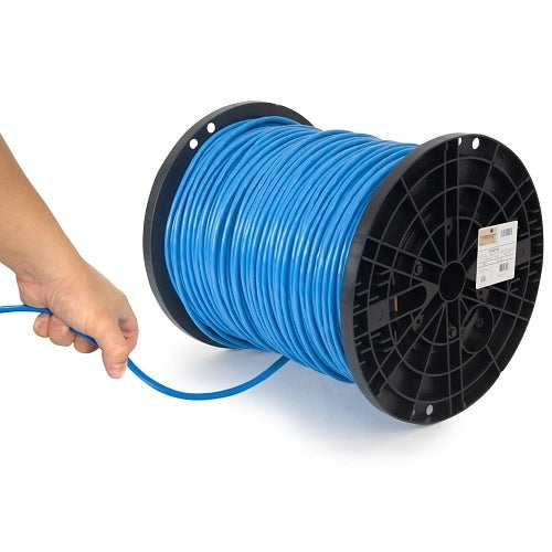 ICC ICCABP6ABL CAT6A CMP Plenum 23AWG 100% Solid Pure Copper Unshielded Bulk Ethernet Cable, UTP, PoE++, 650 MHz, UL Certified, ETL Verified, 1000\' Reel, Blue