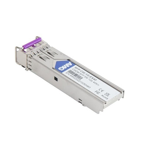 AMG Systems SFP-CW-1G-EX40-33 Industrial High Speed 1000Mb Ethernet SFP Singlemode CWDM, 1Gb, 2-Fiber, 40Km, LC Connectors, 1330nm