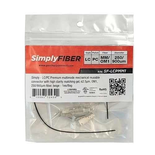 SimplyFIBER SF-LCPMM1 Mechanical Connector, LC/PC, Multimode
