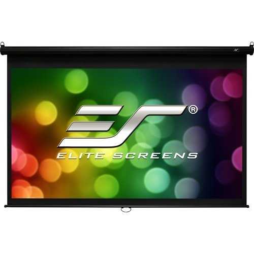 Elite Screens M120H Manual Series 120\\" Pull-Down Projection Screen for Wall or Ceiling, MaxWhite 2, 16:9