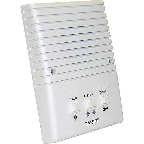 TekTone IR-103E Tek-ENTRY 3-Wire Apartment Intercom Station, Flush Mount, ABS Plastic, White