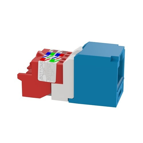 Panduit CJ5E88TBU Mini-Com Module Cat 5E UTP Keystone Jack, 8 Pos 8 Wire