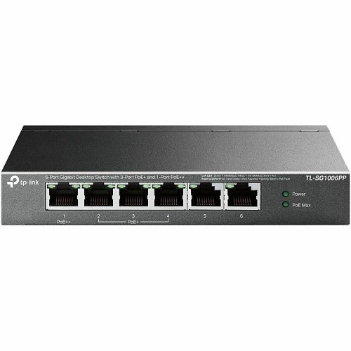 TP-Link TL-SG1006PP 6-Port Gigabit Desktop Switch with 3-Port PoE+