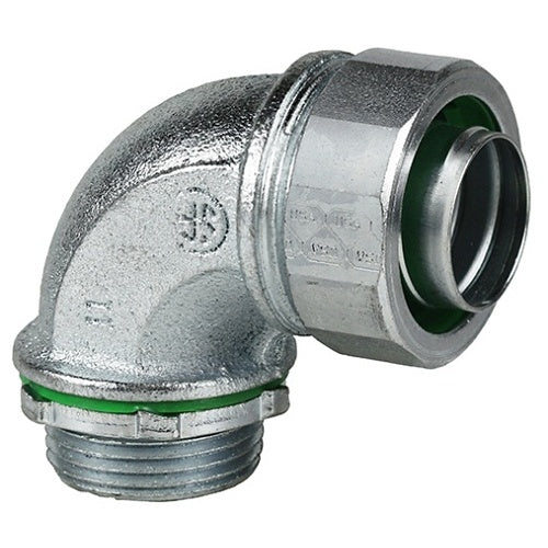 Dottie SL9038 Conduit Adapter, 3/8\\" 90 Degree Steel Liquid Tight Connector