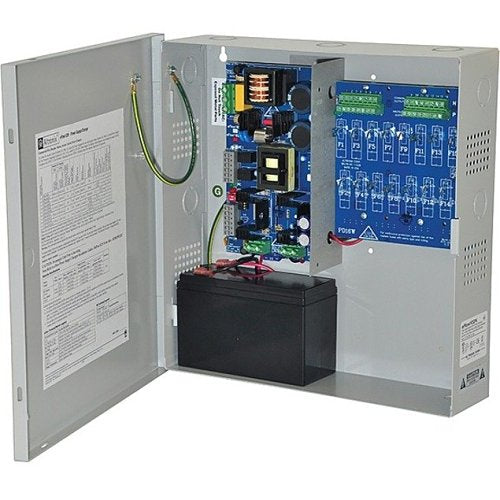Altronix eFlow102N16 Power Supply Charger, 16 Fused Outputs, 12VDC at 10A, Aux Output, FAI, LinQ2 Ready, 115VAC, BC300 Enclosure Image of AX-102N16