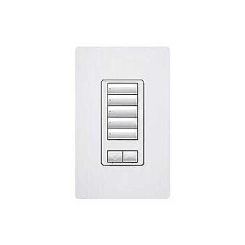 Lutron RRD-HN5BRL-WH RadioRA 2 seeTouch CL Hybrid Keypad - 5 Button w/ Raise-Lower, White Image of L1-RRDHN5BRL