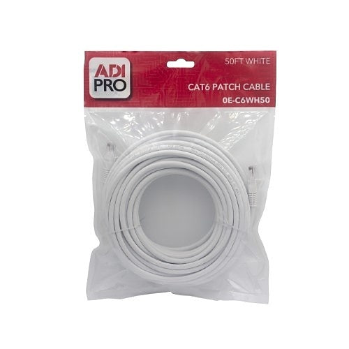ADI PRO 0E-C6WH50 CAT6 Patch Cable, 50\', White