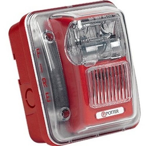 Potter HS-24-WP Series Weatherproof 75 Candela Wall Mount Horn Strobe Image of PL-4890053