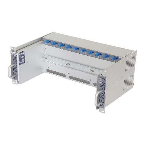 AMG Systems AMG2034-56-RP-DD 4U Rack Chassis with Dual 56V Power Supplies and Fault Relay for DIN Rail Equipment