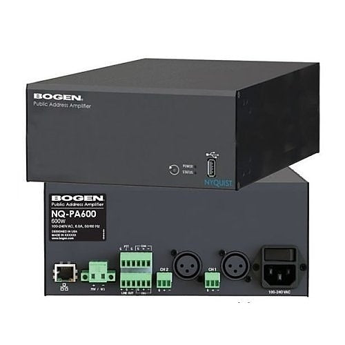 Bogen NQ-PA600 1-Channel Public Adress Mixer/Amplifier with 4-Inputs, 70V, 600W