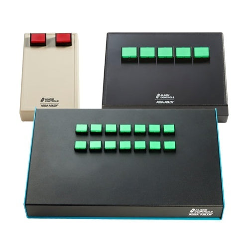 Alarm Controls DTC-M2K12AGV1 12VDC Desk Top Console M2, 12 SPDT Momentary Switches, Green LEDs, Black