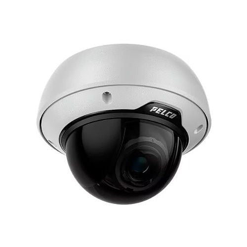 Pelco SRXE4-8V9-EMD-IR1 8MP Outdoor Dome Camera, 4.4-9.3mm Varifocal Lens, IR, Gray and Black