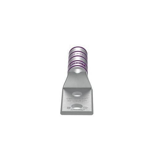 Panduit LCCX4/0-38D-X Compression Connector Lug, 2-Hole, Flex, 4/0AWG, Copper