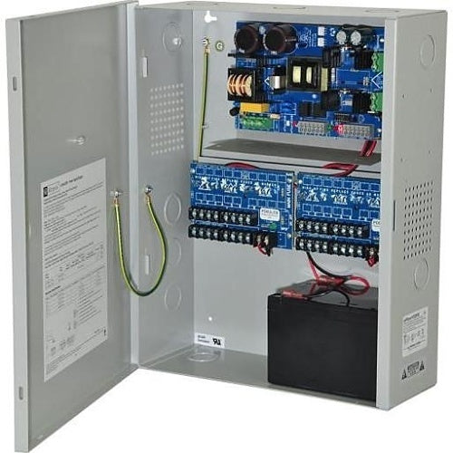 Altronix EFLOW102NX16DV Power Supply Charger, 16 PTC Class 2 Outputs, 12VDC at 10A, Aux Output, FAI, LinQ2 Ready, 220VAC, BC400 Enclosure