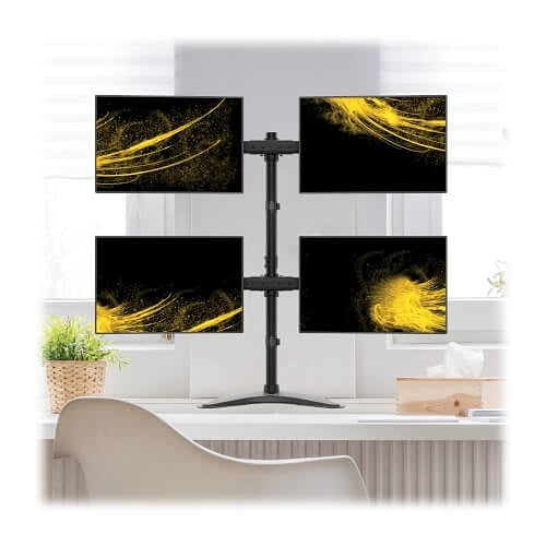 Tripp Lite DDR1327MQ Quad-Display Desktop Monitor Stand for 13\\" to 27\\" Flat-Screen Displays
