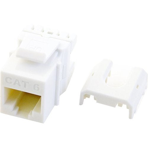 Legrand-On-Q Cat 6 QuickConnect RJ45 Keystone Insert, White, 100-Pack Image of H4-WP3476WH1