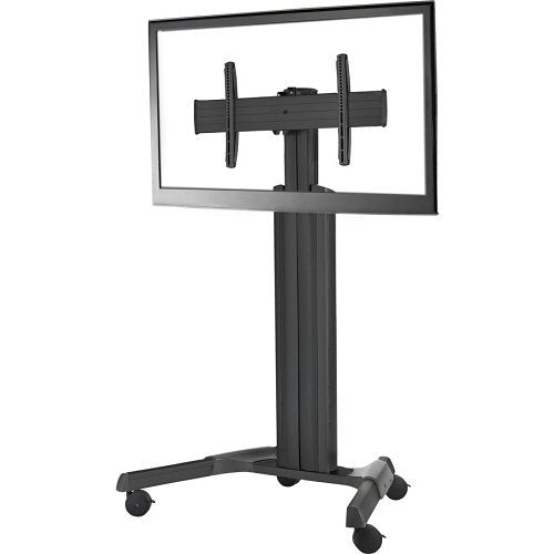 Chief LPAUB Fusion Large Height Adjustable Mobile AV Cart for Displays 42-86\\", Black
