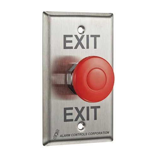 Alarm Controls EB-1-1 Exit Push Button with 1-Normally Open and 1-Normally Closed Contact, Stainless Steel