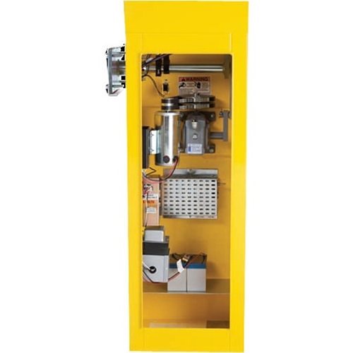 Linear BGU-D-14-211 BGU-D Series 1/2 HP Barrier Gate Operator with DC Battery Backup and 14\' Arm, Yellow