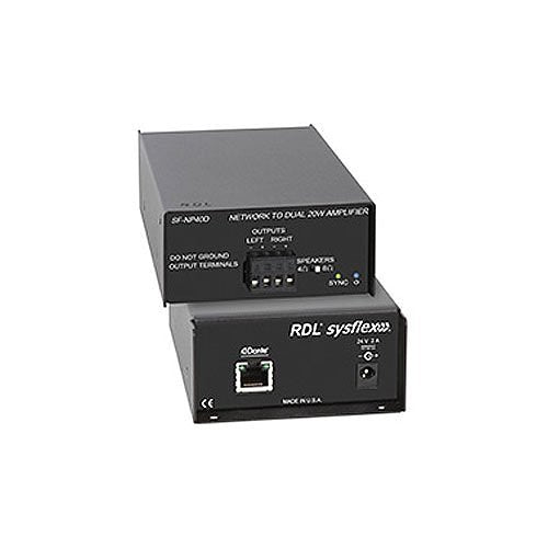 RDL SF-NP40D Dante Network to 40 W Stereo Power Amplifier Image of RL-SFNP40D