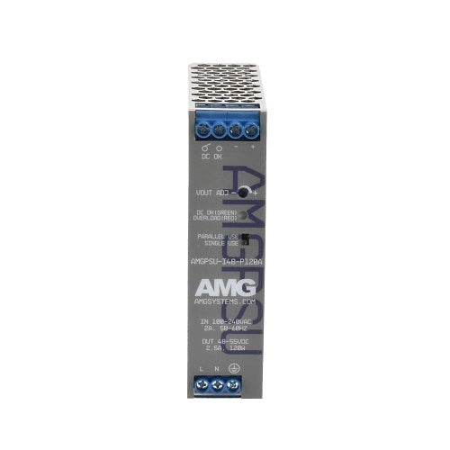 AMG Systems AMGPSU-I48-P120A Industrial Power Supply with DIN-Rail Mounting, 52VDC, 120W