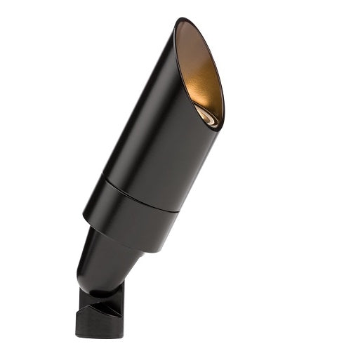FX Luminaire MU-NL-LS-FB Up Light Vantage Collection Series MU Accent Light, No Lamp, Long Shield, Flat Black