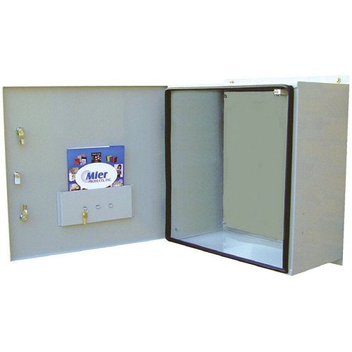Mier BW-1248BPW Security Device/Wiring Enclosure with Window on Door, 24" 24" 8"