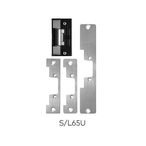 RCI L65U 6 Series Centerline Electric Strike with Latch and Keeper Monitor, Low Profile, Universal, Includes 3 Faceplates (04, 08 and 14)