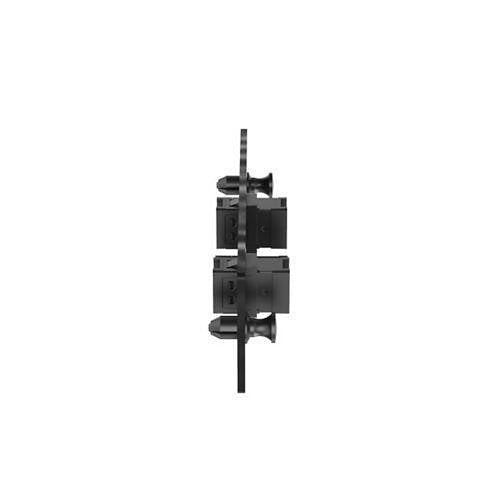 Panduit FAPH0412BLMPO Fiber Adapter Panel, 4 Key-Up / Key-Down MPOs, Type A, Horizontal, Black