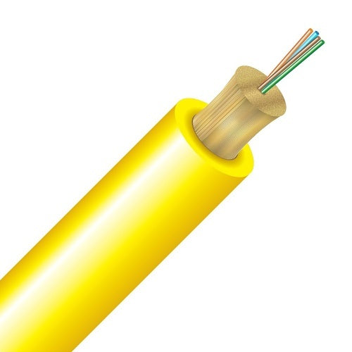 Cleerline 4D9125SMOS2R SFF Micro-Distribution Cable LT, 4 Strand, Riser, 9/125 G657 A2/B2 OS2, Yellow, Spool, 1000\'