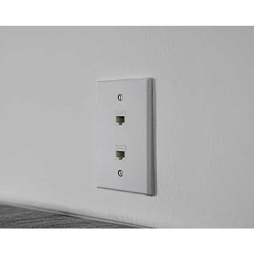 Jonard Tools K-W2/10 Single Gang Keystone 2-Port Wall Plate, 10-Pack