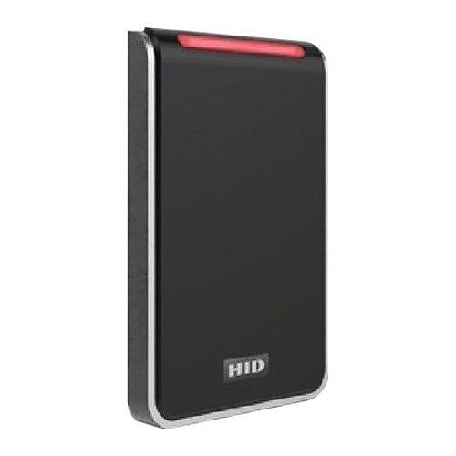 HID 40TKS-T2-000000 Signo 40 Wall Mount Reader, 13.56mHz Profile, OSDP/Wiegand, Terminal, Mobile Ready, Black with Silver Trim