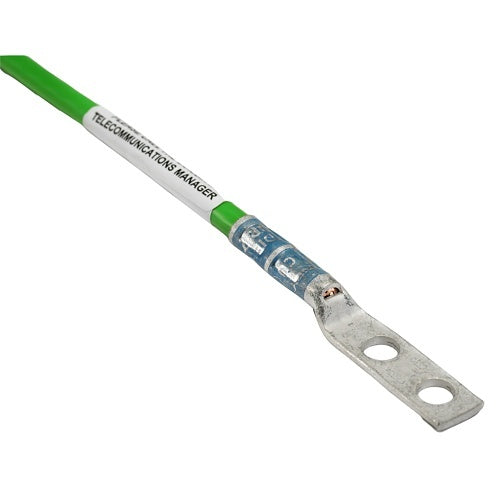 Hubbell HGBL06DKN Grounding and Bonding, Lug, #6 AWG, Double Hole, 1/4\\" ID Spaced 5/8\\", 90 Degree, 50-Pack