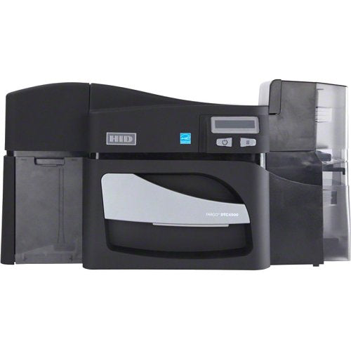 HID FARGO 055410 DTC4500e Double Sided Dye Sublimation/Thermal Transfer Printer - Monochrome - Desktop - Card Print Image of FX-55410