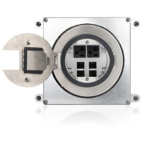 Leviton FBI24 4\\" Recessed Concrete Floor Box System Kit