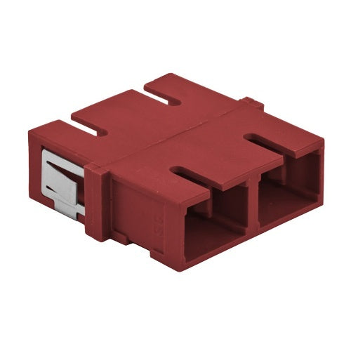 Hubbell FANSCDSC6R Fiber Optic Cable Connector, SC Duplex with Snap Mount, 6-Pack, Red