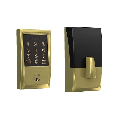 Schlage BE489WB CEN 622 Encode Smart Wi-Fi Deadbolt with Century Trim in Matte Black