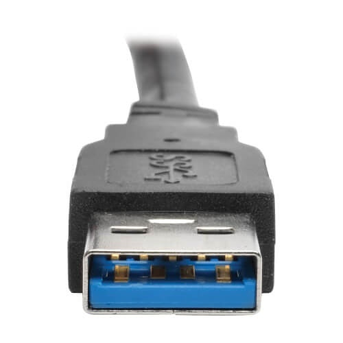 Tripp Lite U324-001-KPA-BK USB 3.0 All-in-One Keystone/Panel Mount Extension Cable (M/F), Angled Connector, Black, 1\' (0.31 m)