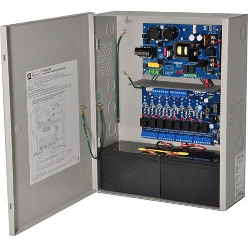 Altronix AL600ACMCB220 Access Power Controller with Power Supply/Charger, 8 PTC Class 2 Relay Outputs, 12/24VDC at 6A, FAI, 220VAC, BC400 Enclosure Image of AX-AL60ACMCB