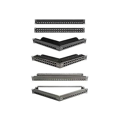 Siemon Z6A-PNLA-U48K CAT6A Patch Cable, 48-Port CAT6A Patch Panel, 2U, Angled