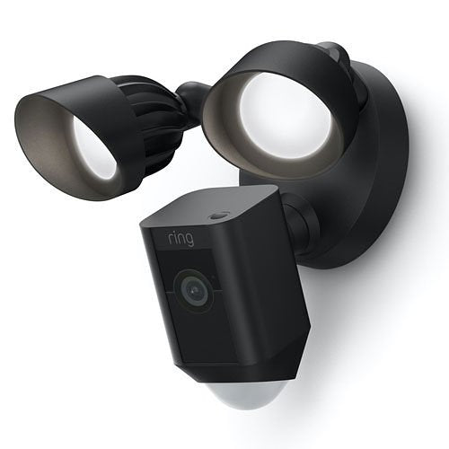 Ring Floodlight Cam Wired Plus with LED Lights and Siren, Outdoor IP Camera, Black (B08F6C1DDT)